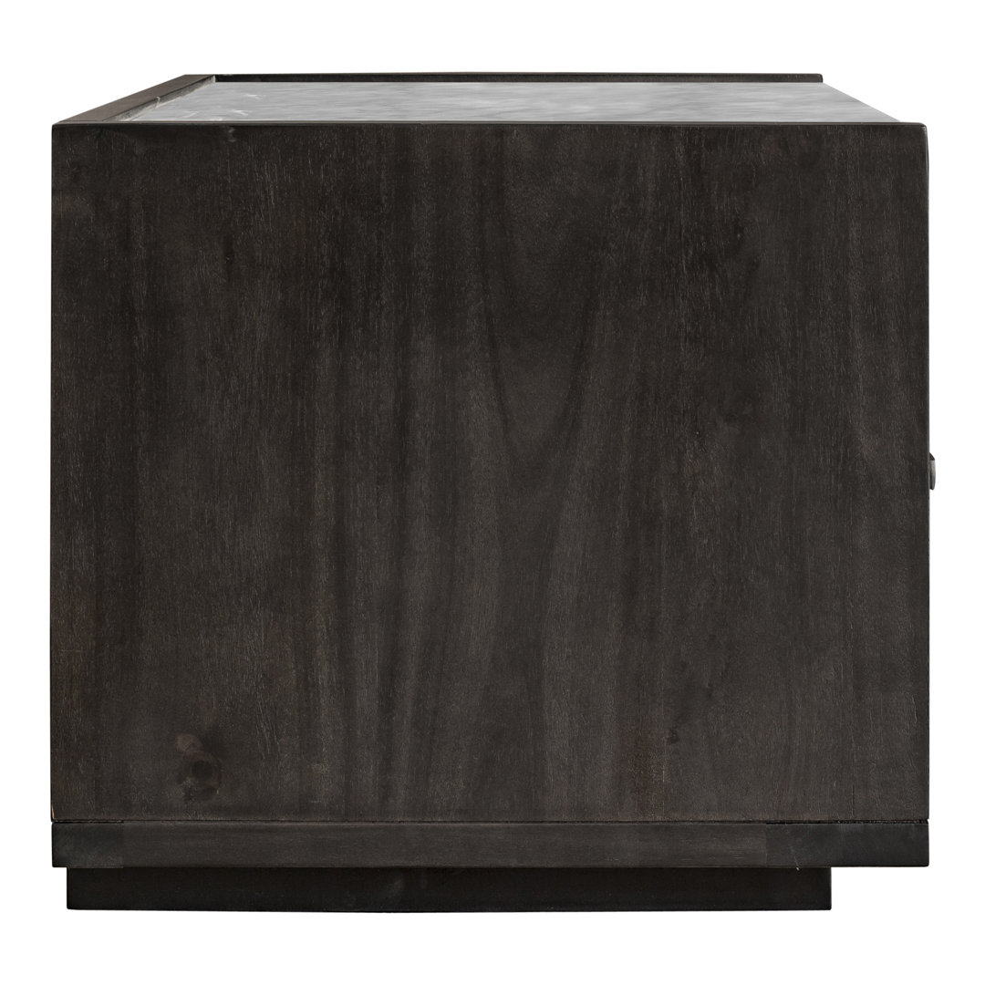 Brookline 2 - Drawer Nightstand in Dark Brown/Light Gray
